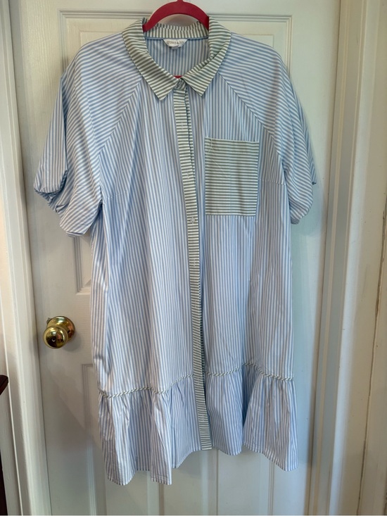 crown & ivy Dresses & Skirts - crown & ivy Blue and White Striped Mini Dress